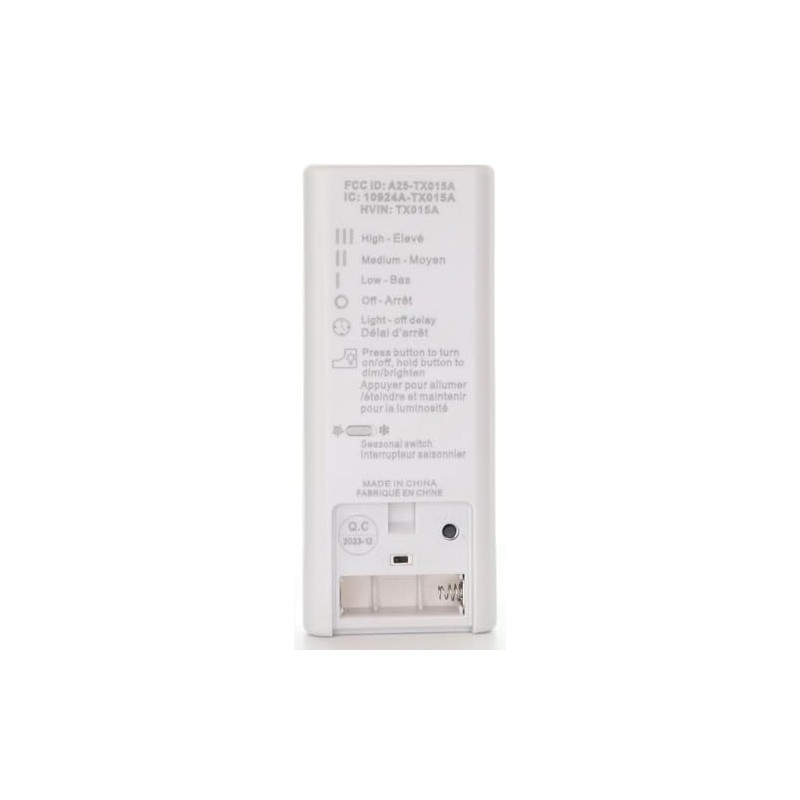 Anderic RRTX015 A25-TX015A for Harbor Breeze Ceiling Fan Remote Control