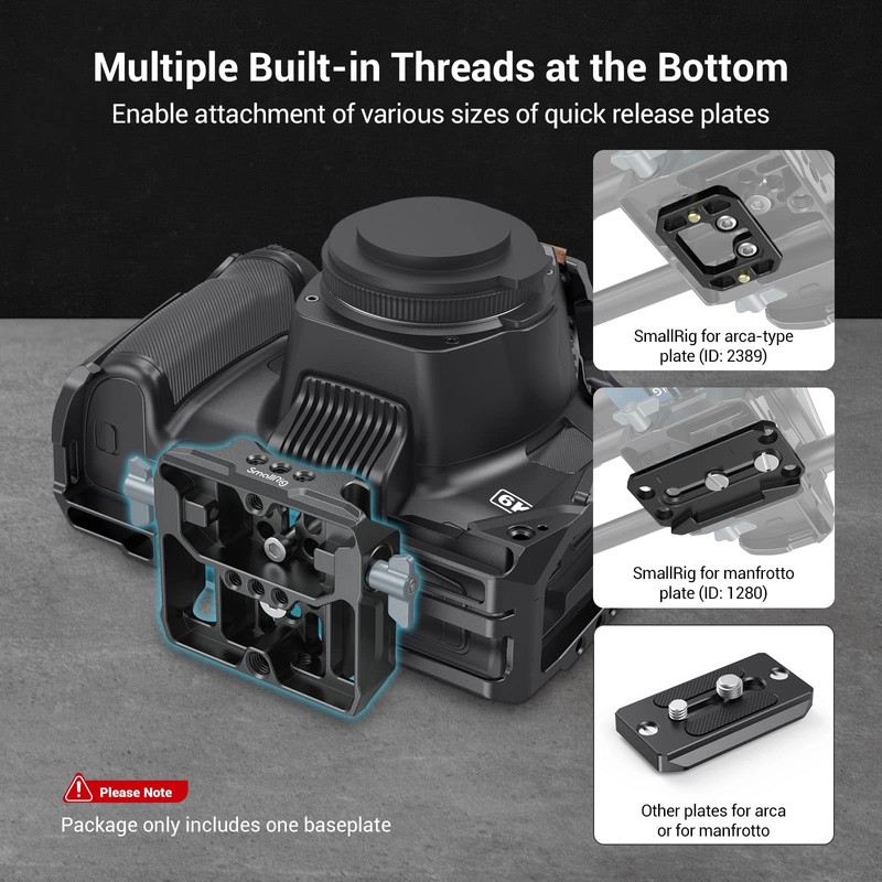 SMALLRIG Universal LWS Baseplate with Dual 15 mm Rod Clamp