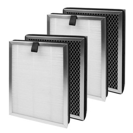 25 HEPA Air Purifier Filter Replacement, Compatible with Medify Air MA Series Air Purifier 25 S1/W1/B1, 3-in-1 High-Efficiency Activated Carbon, 4 Pack
