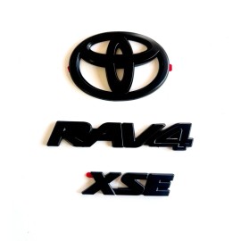 Toyota OVERLAY !! 2019 - 2024 TOYOTA RAV4 XSE MATTE BLACK OUT EMBLEMS KIT