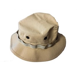 Military Boonie Hat, Solid Patterns, Adjustable Chin Strap, Wide Brim Sun Protection (US, Numeric, 6 3/4, Khaki)