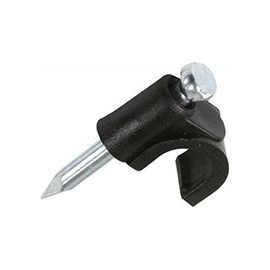 Cable Clips Black 100 Pack Coaxial Nail-In RG-6 Clips 1/4" Satellite Dish Outdoor Off-Air TV Antenna Video Signal Wire Straps Clamps