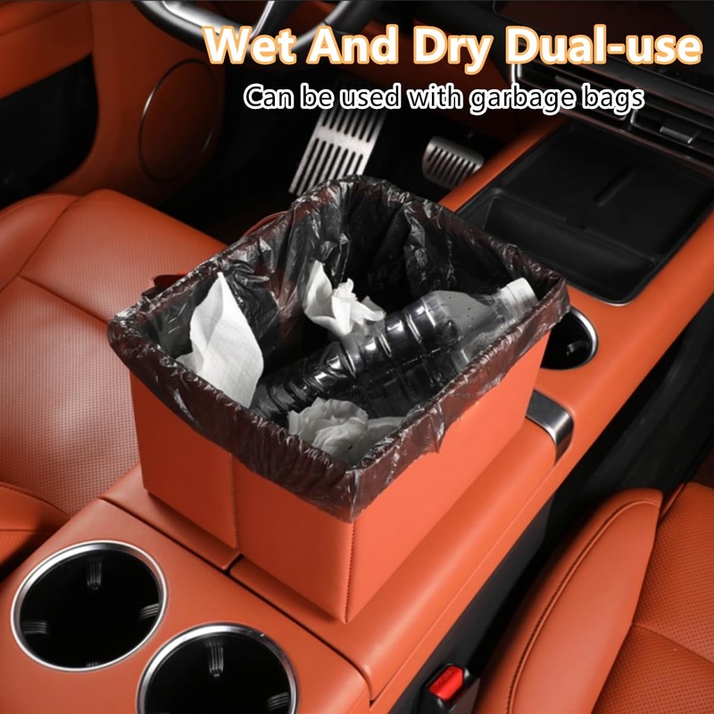 Qirc New Leak-Proof Car Trash Can, Universal Hanging Auto Garbage