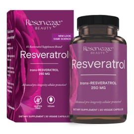 Reserveage - Resveratrol 250mg, Cellular Age-Defying Formula, 30 vegetarian capsules                                                                  