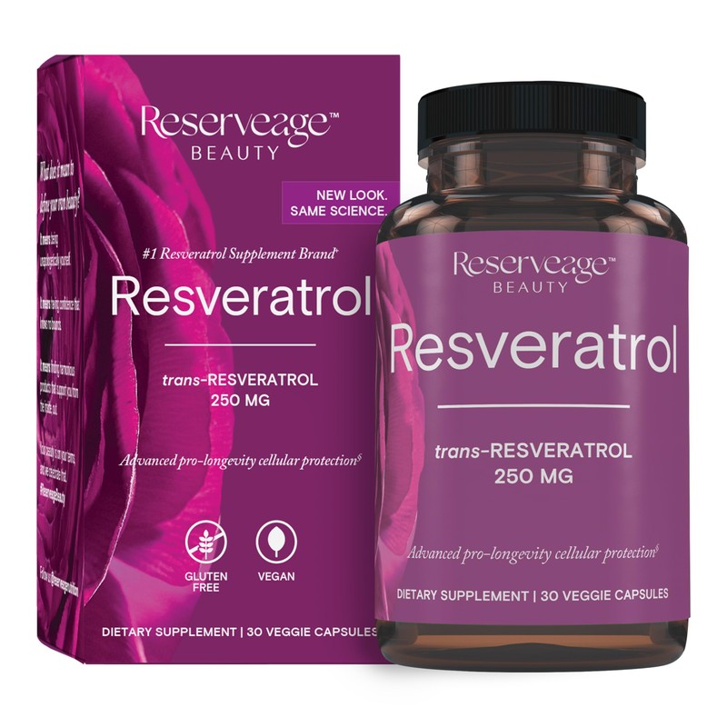Reserveage - Resveratrol 250mg, Cellular Age-Defying Formula, 30 vegetarian capsules
