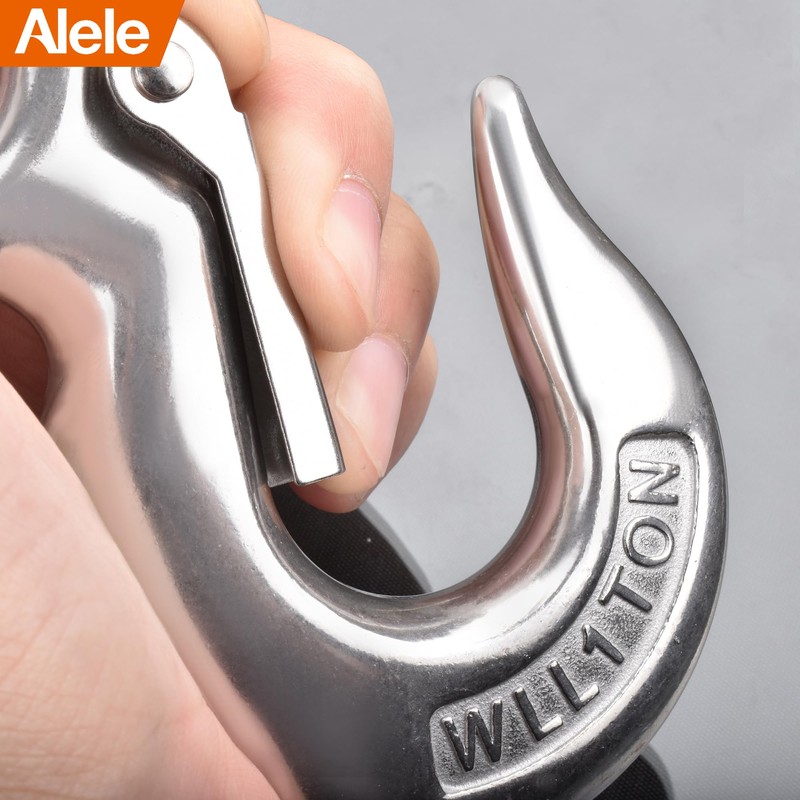 Alele Grab Hooks,1T Crane Scale,Slip Hooks,Stainless Steel Lifting Hook Rigging