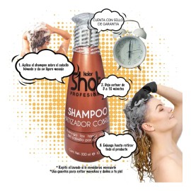 Shampoo Matizador Cabello Cobre Kolor Shot 300 ml + Guantes ALFAMAR