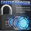Dhiedas Fingerprint Padlock with Code, Combination Lock for Locker with