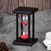 Hourglass Timer with Red Sand, 45 Minute Wooden Frame Sand
