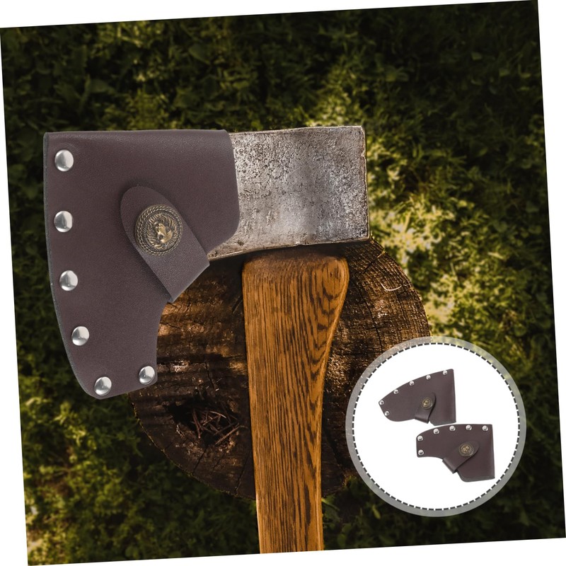Levemolo Leather Axe Sheath Camp Axe Head Protector Easy Snap