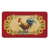 Kuyuayee Farmhouse Kitchen Mats Non-Slip Red Farm Rooster Kitchen Rugs
