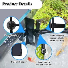 Floating Plant Corral for Aquarium, Fish Tank Accessories to Separate Floating Plants, Automatically Adjusts Height with Water Level, Suitable for All Floating Plants and All Aquariums (Style 3)