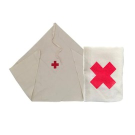 DeaHea 2 Pack Triangular Bandages with Cross Printing First Aid Triangle Splint Sling Bandage Wrap Wound Protect Dressing Band for Sprain Broken Bones Support Emergency Medical Gauze Training