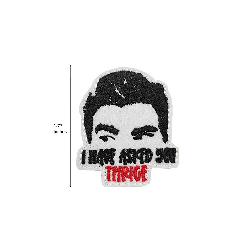 I Have Asked You Thrice Office Meme Embroidered Iron On