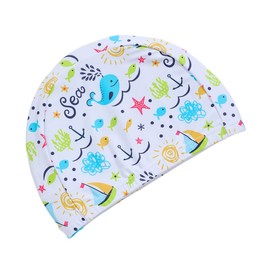 Swimming Cap Kids Swimming Cap Kids Swimming Cap Boys Girls Toddler UV Protection Watermelon Sun Protection Pool Cap Marine Ship