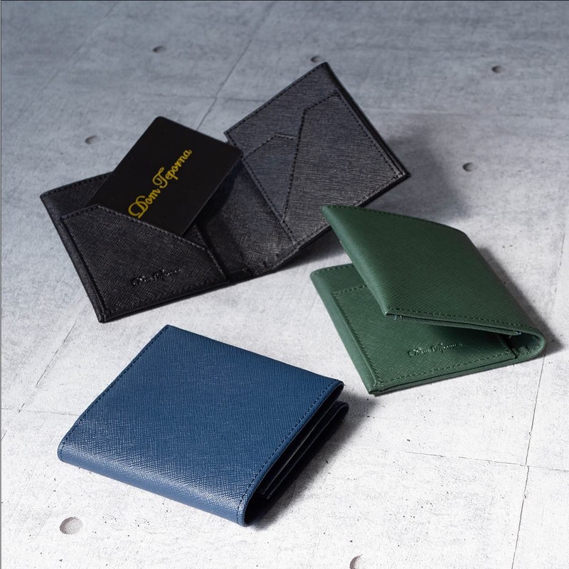 Dom Teporna Men's Bifold Wallet, No Coin Purse, Compact, Ultra