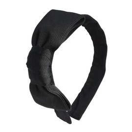 VINGTAINE HK-90a-BK Asymmetrical Ribbon Headband for Weddings, After-parties, Head Access, Hair Accessories, Black