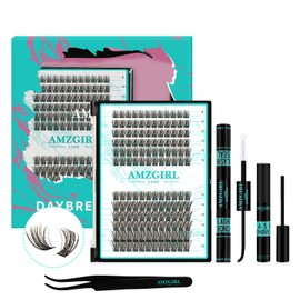 Eyelash Extensions, Wet Look, 168 Pieces, Eyelash Clusters, Lashes, Ultra-Thin Eyelashes, Band, Eyelash Extensions, Spiky Anime Wide Span Lashes (Okra, D-10-18 mm)