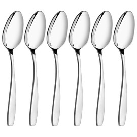Waikhomes 6 PCS Stainless Steel Salad Serving Spoons for Parties Dinner, Large Tablespoons Buffet Banquet Spoons
