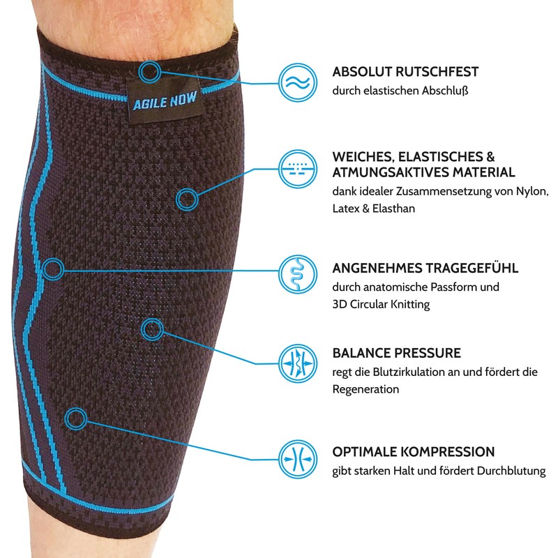 AGILE NOW® Calf Bandage Set of 2 Stabilises & Relieves