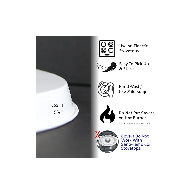 Reston Lloyd, Burner Covers For Electric Stovetop, Decorative Lightweight Tin