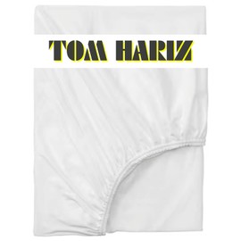 Fitted Sheet, 100% Cotton, Double Bed, Elastic, Quick Drying, Wrinkle-Resistant, with Extra Deep Pocket, Comfortable and Durable (White, 160 x 200 cm)