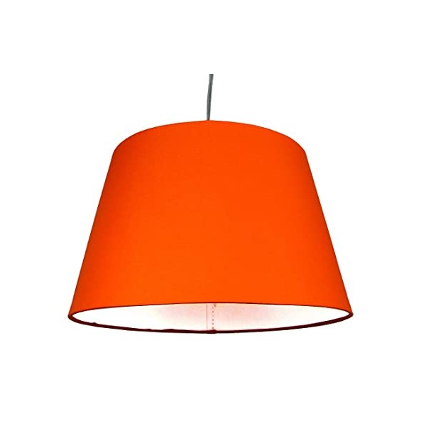 Cotton Drum Shade â Burnt Orange (10inch 25cm Diameter) -