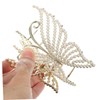 PACKOVE 2Pcs Butterfly Hair Claw Clips Non Slip Rhinestone Hair
