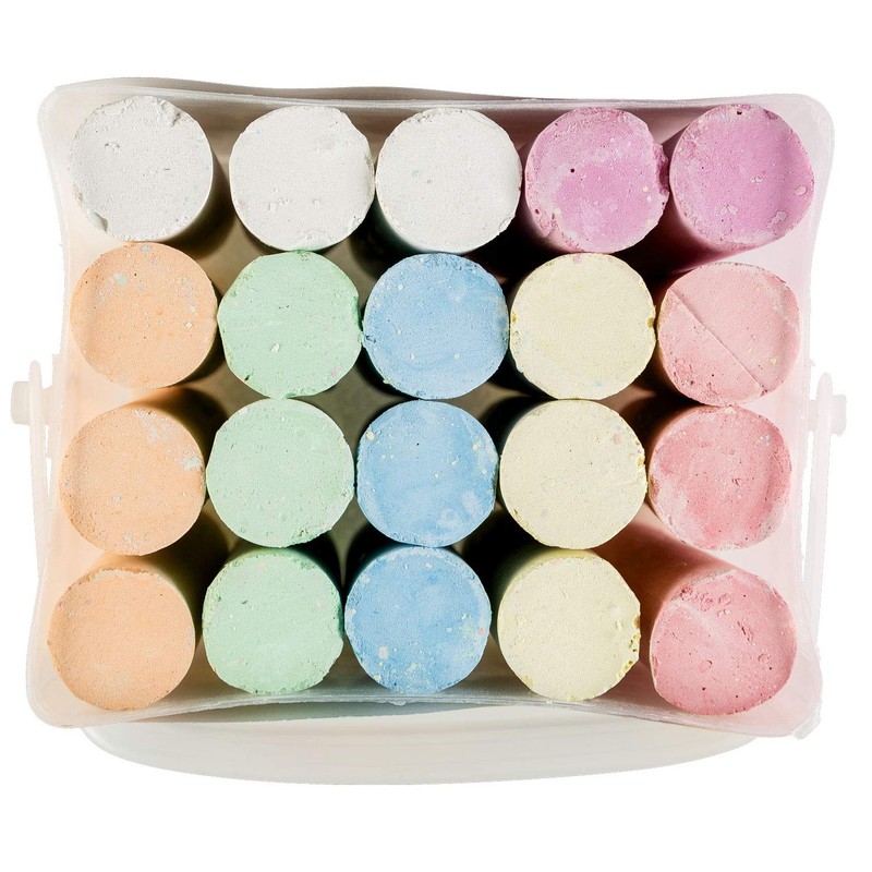 Idena 60042 Street Painting Chalk in Square Box with Handle,
