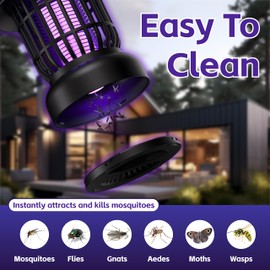 Elektrischer Insektenvernichter, 3000V UV Licht Mückenfalle, Wiederaufladbar,Mückenvernichter,Mückenlampe,Insektenlampe, Insektenfänger,für Schlafzimmer Camping Garten Innen und Aussen