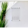 Large Clear Acrylic Monthly Calendar for wall | Dry-Erase Message