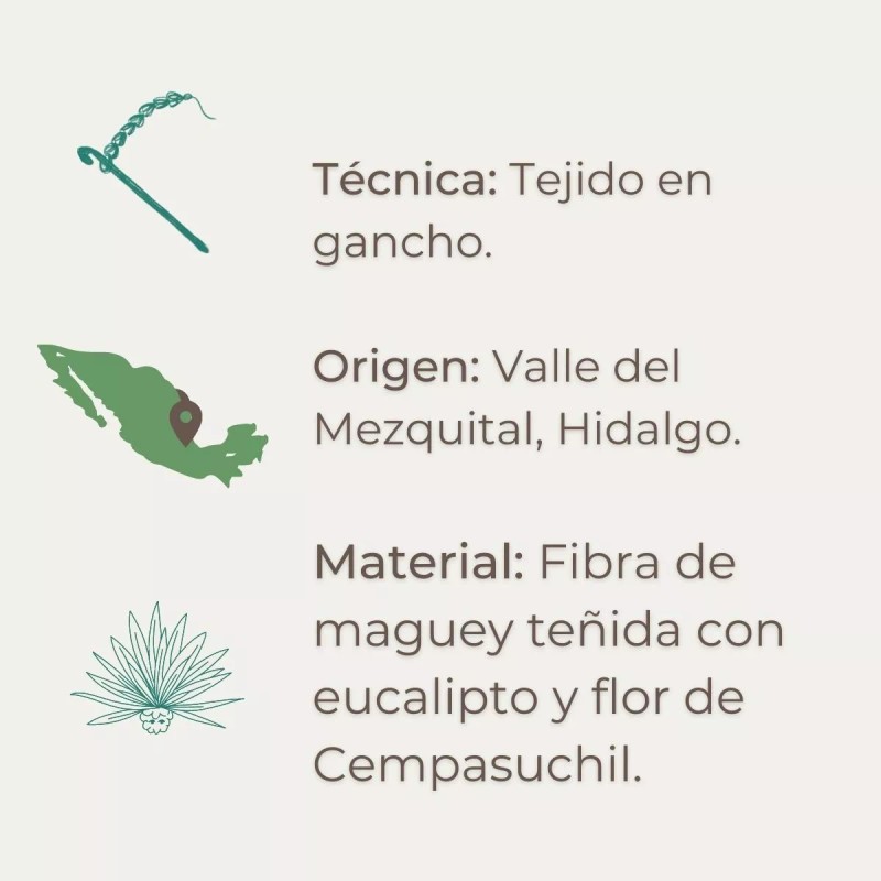Corazón Verde Estropajo Tintes Naturales Fibra (ixtle) Maguey (paq 10