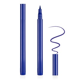 Aomig Felt Tip Pen Eyeliner, Waterproof Liquid Eyeliner Pencil, Eye Makeup Tools Long Lasting Liquid Eye Liner, Super Slim Smudgeproof Eyeliner Pen Suitable for All Eye Shapes Available(06# Blue)