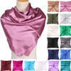 35" Womens Large Satin Square Scarf Silk Feeling Hair Wrapping