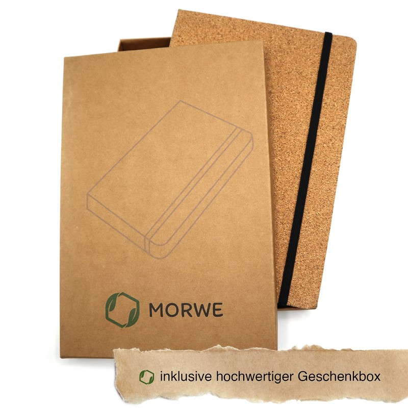 MORWE Notebook A5 with Cork Hardcover / Notebook Polka Dot