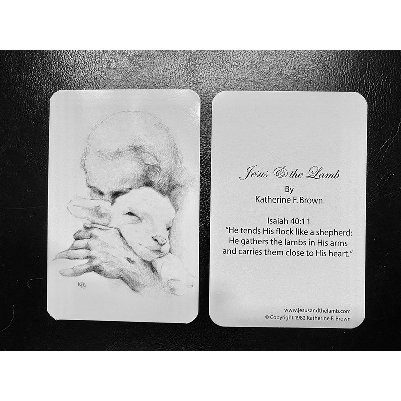 Jesus and the Lamb I 11x14 on Parchment, Charcoal, 11