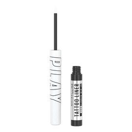 Maybelline Tattoo Liner Play Delineador de Ojos Líquido Ultra Preciso, Colores Vibrantes 48H, A Prueba de Agua, No Se Corre, Punta Extra Delgada, Tono Defend
