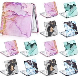 Cindeer 20 Pcs Compact Mirror Bulk Small Purse Portable Pocket Hand Double Sided Magnifying Makeup Mirror Square with 2X 1x Magnification for Girls Woman Mother Travel