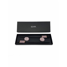 Soypi Wooden Chopsticks - 2 Pairs of Sushi Sticks for Eating Feather-light but Stable - Sushi Set - Chinese Chopsticks Reusable - Sushi Tableware Set as a Perfect Gift