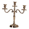 Candlestick 3-Flame Metal Candelabra 31 cm Silver