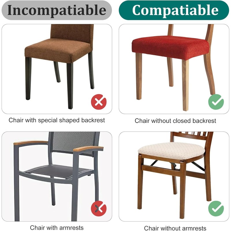 EupHHonycs 6 Pack Large Plastic Chair Covers for Dining Room