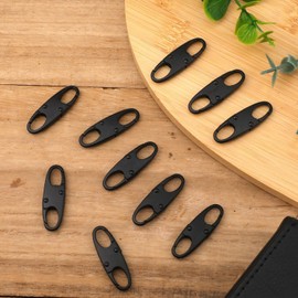 12Pcs Black Zipper Clip Theft Deterrent,Backpack Zipper Lock Keep The Zipper Closed, Quick Disconnect Clip Double Opening Zipper Pull Replacement Key Holder