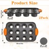Yuanan 2Pack Mini Cheesecake Pans Removable Bottom Mini Cupcake Pans,