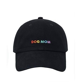 Hatphile 6 Panel Soft Embroidery Baseball Cap (Dog Mom Rainbow)