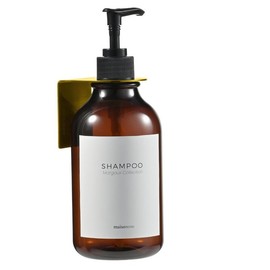 MaisoNovo Shampoo and Conditioner Dispenser-Shower Soap Dispenser Wall Mounted-16.9 fl oz Set of 2 Amber Plastic Bottles Black Pump 2 Chamber No Drill - Set Selection: Amber Gold Set of 1