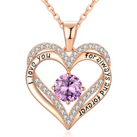 xiupen Lucktree Amethyst Jewelry for Woman Birthday Love Necklace for Wife 50th Wife Birthday Present Anniversary Wedding Gift Christmas Valentines Mother Day (Amethyst-February)