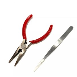 USJS Watch Jewelry Crafts Long Nose Needle Pliers and Tweezers Set
