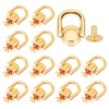 12 Pcs D Ring Stud Rivets with D Rings -