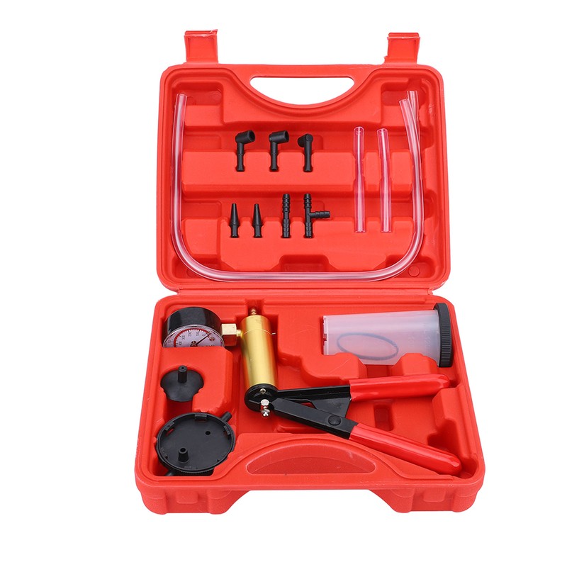 Handheld Vacuum Pump Tester Set Hose Adapter Storage Tank Sealing