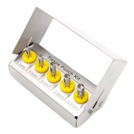 NOMI BROTHERS Dental Tissue Punch Kit, 5 Pieces, Sizes 3.5mm, 4.0mm, 4.5mm, 5.0mm, 5.5mm